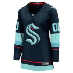 Seattle Kraken Fanatics Women's Home Breakaway Custom Jersey Deep Sea Blue