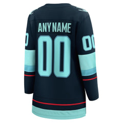 Seattle Kraken Fanatics Women's Home Breakaway Custom Jersey Deep Sea Blue