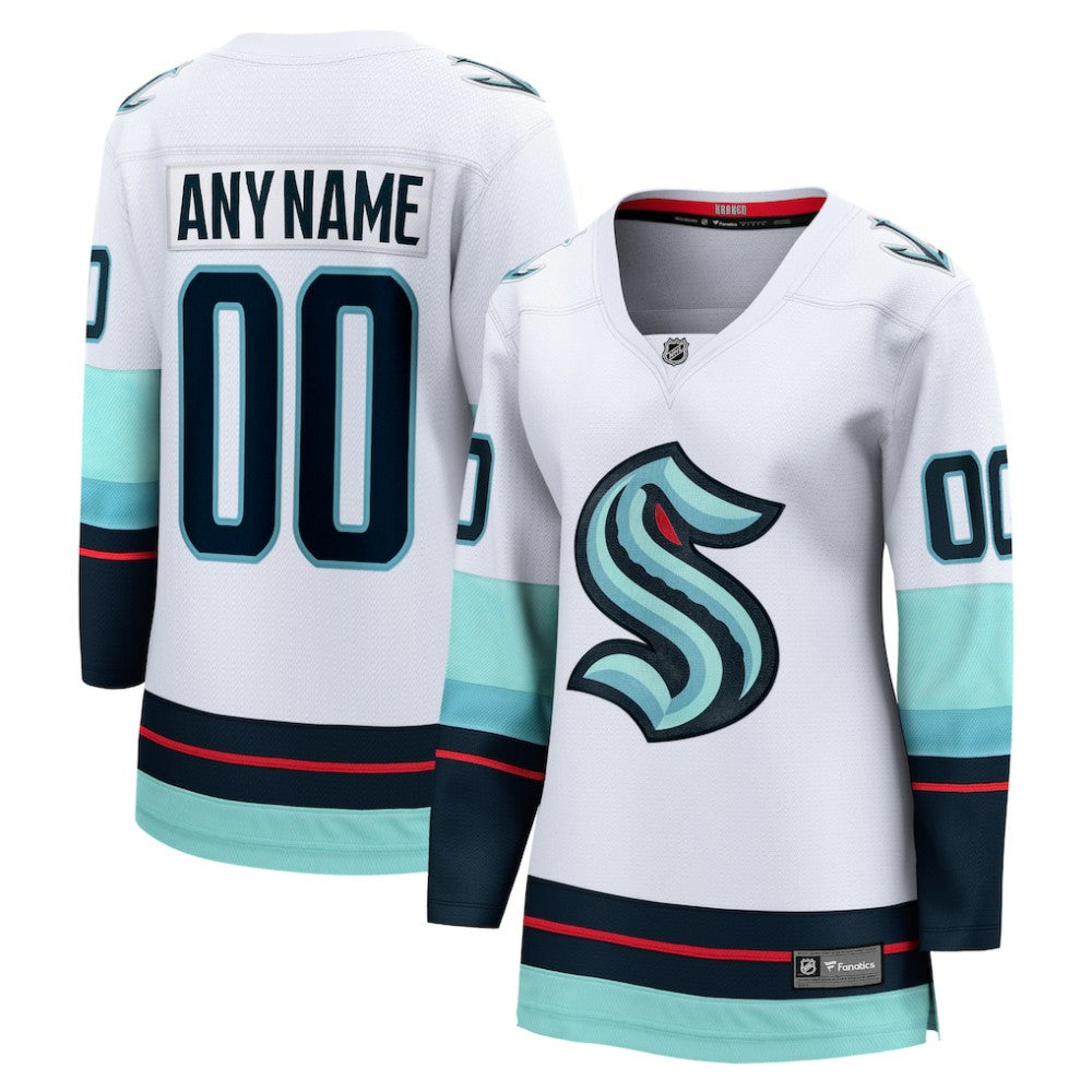 Seattle Kraken Fanatics Women's Away Breakaway Custom Jersey White