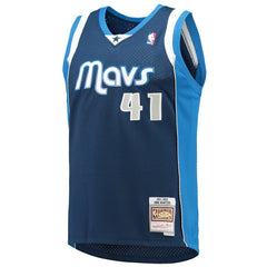 Dirk Nowitzki Dallas Mavericks 2011/12 Hardwood Classics Swingman Jersey sale - Navy