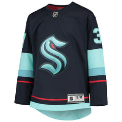 Yanni Gourde Seattle Kraken Youth Home Premier Player Jersey Deep Sea Blue