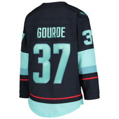 Yanni Gourde Seattle Kraken Youth Home Premier Player Jersey Deep Sea Blue