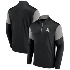 Chicago White Sox Primary Logo Quarter-Zip Top Black/Gray