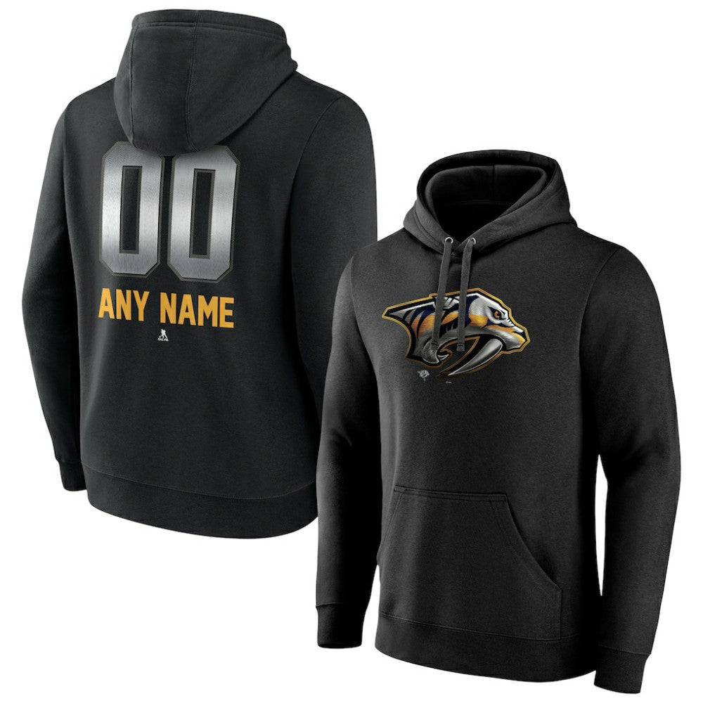 Nashville Predators Personalized Midnight Mascot Logo Pullover Hoodie Black