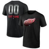 Detroit Red Wings Personalized Midnight Mascot Logo T-Shirt Black