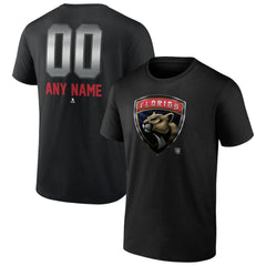 Florida Panthers Personalized Midnight Mascot Logo T-Shirt Black