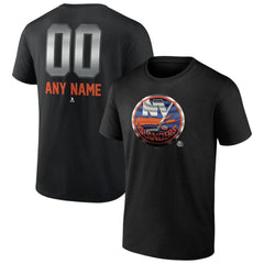 New York Islanders Personalized Midnight Mascot Logo T-Shirt Black
