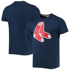Boston Red Sox Homage Hand-Drawn Logo Tri-Blend T-Shirt Navy