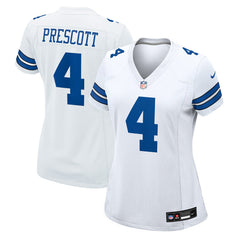 Dak Prescott Dallas Cowboys Women's Team Game Jersey - White