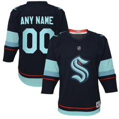 Seattle Kraken Youth Home Replica Custom Jersey Navy