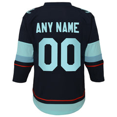 Seattle Kraken Youth Home Replica Custom Jersey Navy