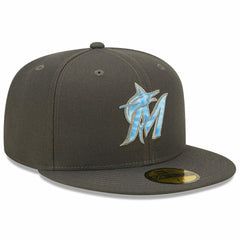 Miami Marlins 2022 Father's Day On-Field 59FIFTY Fitted Hat Graphite | New Era