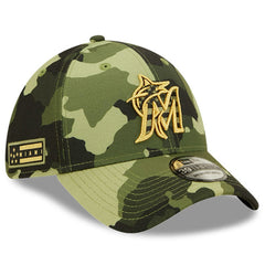 Miami Marlins 2022 Armed Forces Day 39THIRTY Flex Hat Camo | New Era