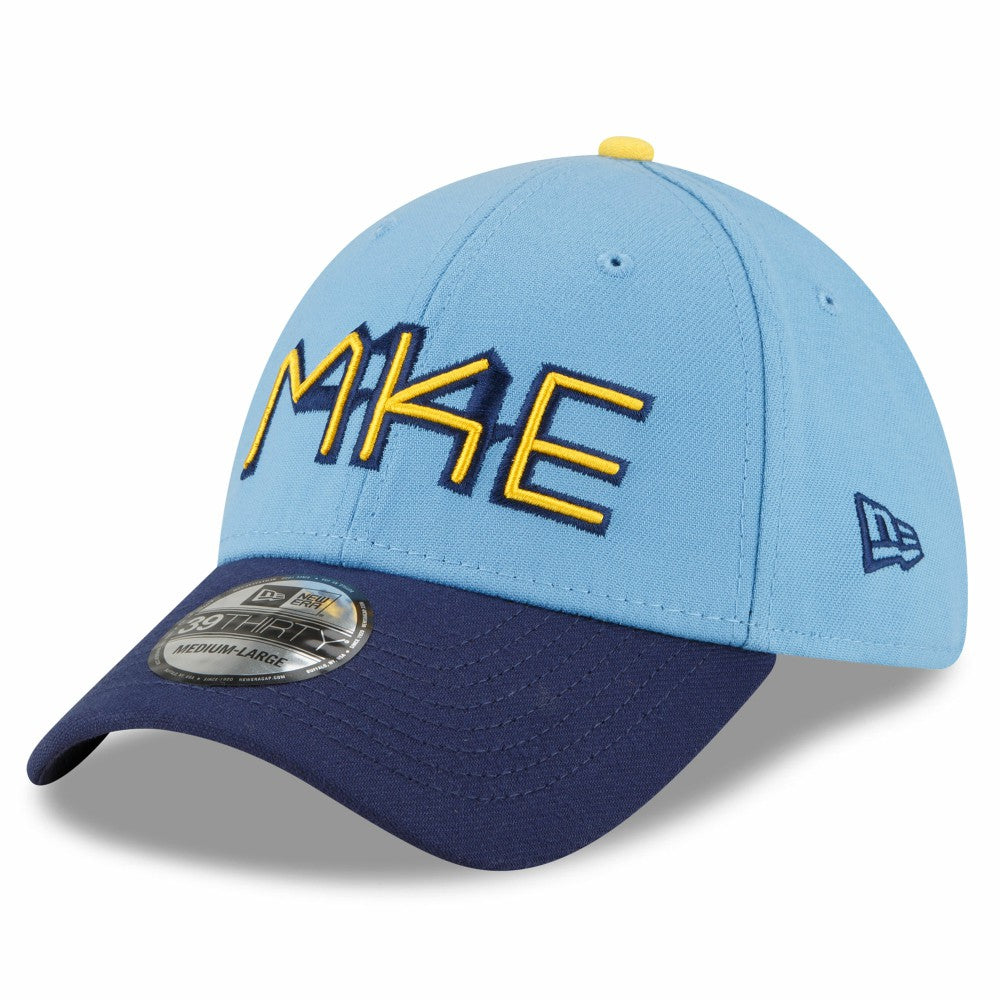 Milwaukee Brewers 2022 City Connect 39THIRTY Flex Hat Powder Blue | New Era