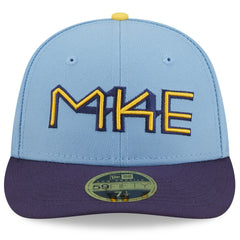 Milwaukee Brewers 2022 City Connect Low Profile 59FIFTY Fitted Hat Powder Blue | New Era