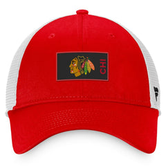 Chicago Blackhawks Fanatics Authentic Pro Rink Trucker Snapback Hat Red