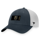 Vegas Golden Knights Fanatics Authentic Pro Rink Trucker Snapback Hat Charcoal/White