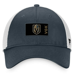 Vegas Golden Knights Fanatics Authentic Pro Rink Trucker Snapback Hat Charcoal/White