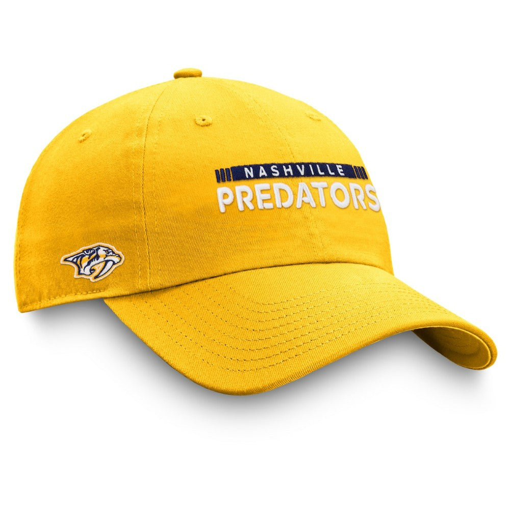 Nashville Predators Fanatics Authentic Pro Rink Adjustable Hat Gold