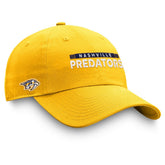 Nashville Predators Fanatics Authentic Pro Rink Adjustable Hat Gold