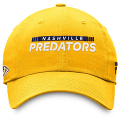 Nashville Predators Fanatics Authentic Pro Rink Adjustable Hat Gold