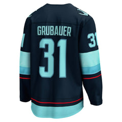 Philipp Grubauer Seattle Kraken Fanatics Home Breakaway Player Jersey Navy