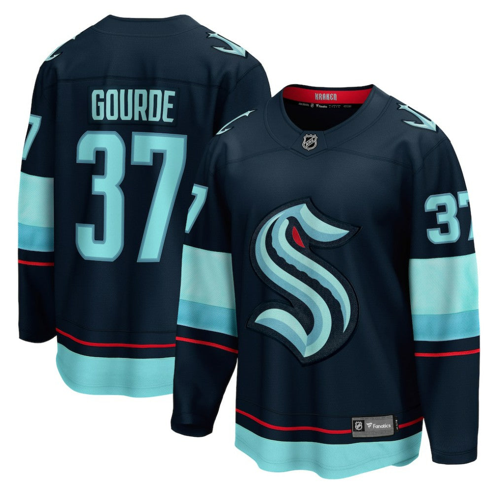 Yanni Gourde Seattle Kraken Fanatics Home Breakaway Player Jersey Deep Sea Blue