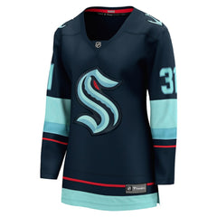 Philipp Grubauer Seattle Kraken Fanatics Women's Home Breakaway Player Jersey Navy