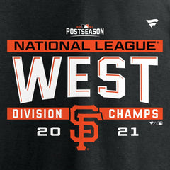 San Francisco Giants 2021 NL West Division Champions Locker Room T-Shirt Black