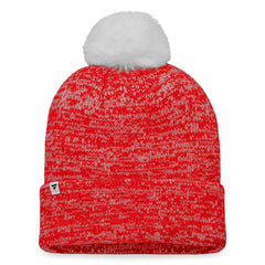 Washington Nationals Women's Iconic Cuffed Knit Hat with Pom Red/White