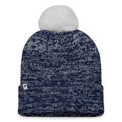 Boston Red Sox Women's Iconic Cuffed Knit Hat with Pom Navy/White