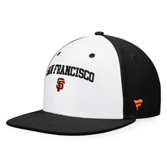 San Francisco Giants Iconic Color Blocked Fitted Hat White/Black