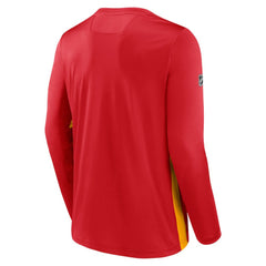 Calgary Flames Fanatics Authentic Pro Rink Performance Long Sleeve T-Shirt Red