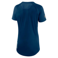 Seattle Kraken Fanatics Women's Authentic Pro Rink Raglan Tech T-Shirt Deep Sea Blue