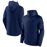 Washington Capitals Fanatics Authentic Pro Road Tech Lightweight Full-Zip Hoodie Jacket Heather Navy