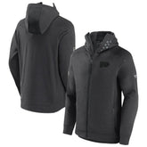 Philadelphia Flyers Fanatics Authentic Pro Road Tech Lightweight Full-Zip Hoodie Jacket Charcoal