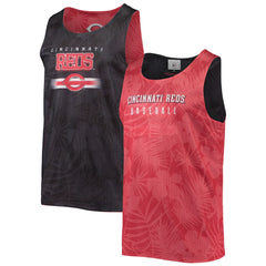 Cincinnati Reds FOCO Floral Reversible Mesh Tank Top Red