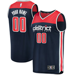 Washington Wizards Fast Break Replica Custom Jersey Navy - Statement Edition
