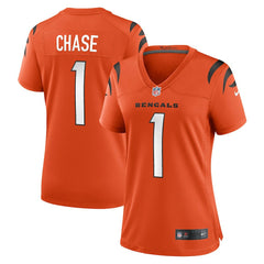 Ja'Marr Chase Cincinnati Bengals Women's Alternate Game Jersey - Orange