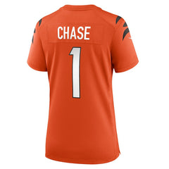 Ja'Marr Chase Cincinnati Bengals Women's Alternate Game Jersey - Orange