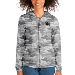 San Jose Sharks Antigua Absolute Full-Zip Hoodie Camo