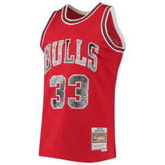 Scottie Pippen Chicago Bulls 1997/98 Hardwood Classics NBA 75th Anniversary Diamond Swingman Jersey sale - Red