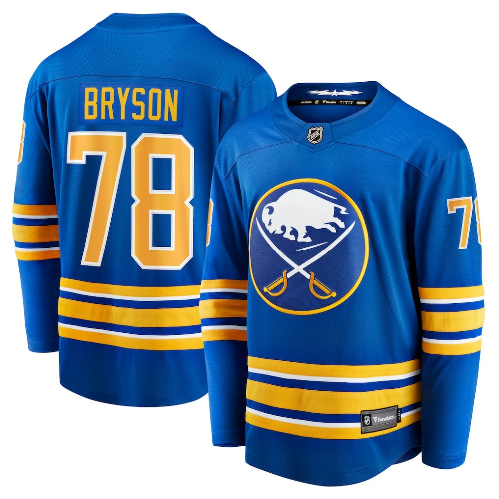 Jacob Bryson Buffalo Sabres Fanatics Home Breakaway Player Jersey Royal
