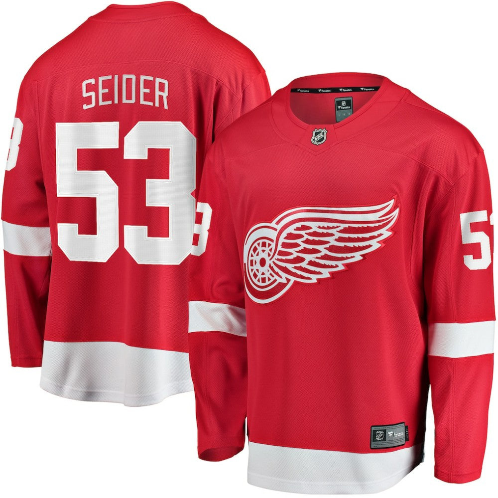 Moritz Seider Detroit Red Wings Fanatics Home Breakaway Player Jersey Red