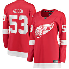Moritz Seider Detroit Red Wings Fanatics Women's Home Breakaway Player Jersey Red