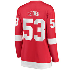 Moritz Seider Detroit Red Wings Fanatics Women's Home Breakaway Player Jersey Red