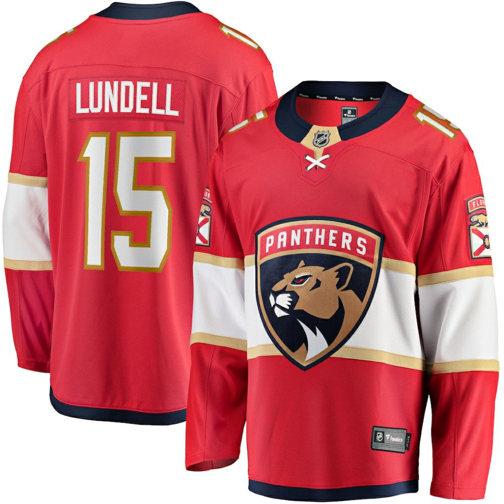 Anton Lundell Florida Panthers Fanatics Home Breakaway Player Jersey Red
