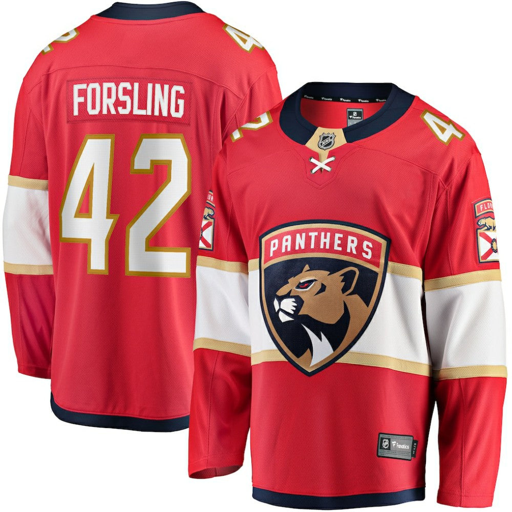 Gustav Forsling Florida Panthers Fanatics Home Breakaway Player Jersey Red