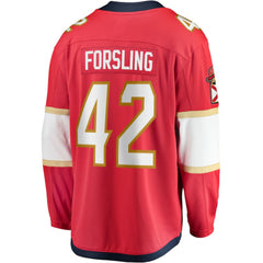Gustav Forsling Florida Panthers Fanatics Home Breakaway Player Jersey Red