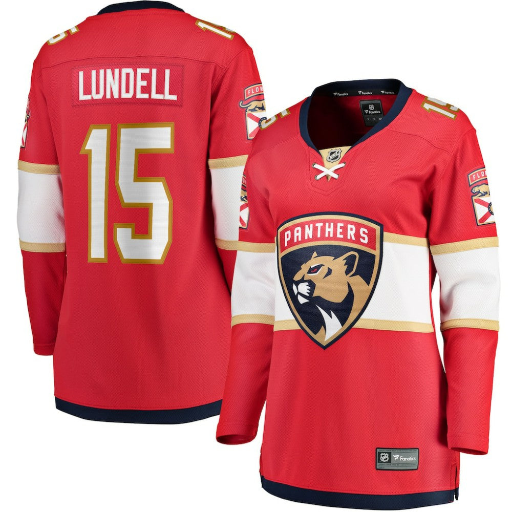 Anton Lundell Florida Panthers Fanatics Women's Home Breakaway Player Jersey Red